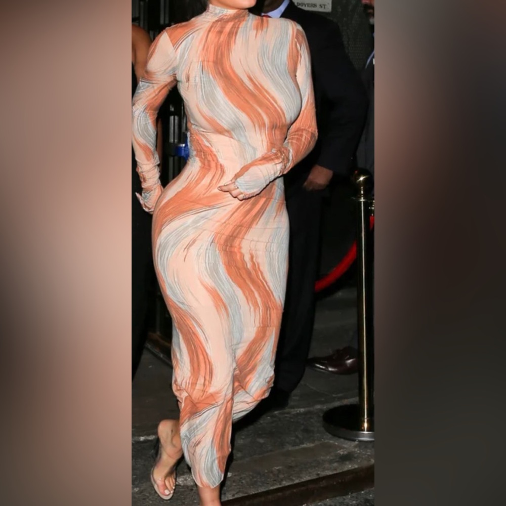 FASHION NOVA| MIDI BODYCON DRESS| SIZE: SMALL